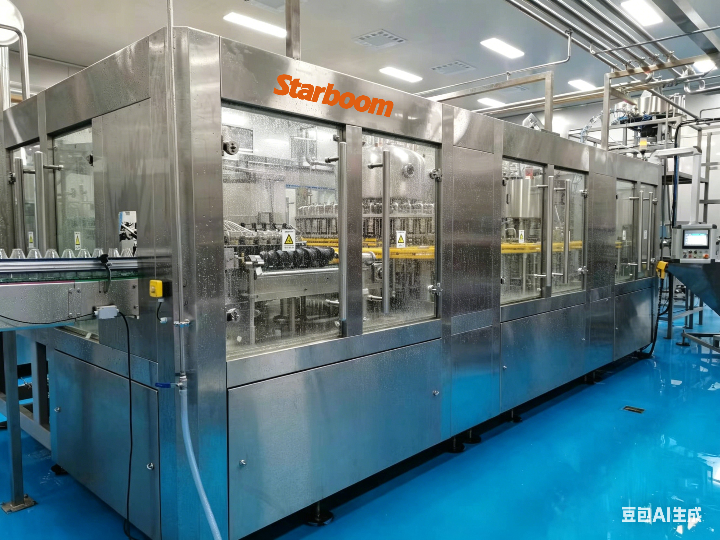 Glass Bottle Juice with Pulp 4 IN 1 Filling Machine
